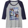 imageTransformers Decepticons Cut Up Panels Raglan Baseball TeeNavy BlueAthletic Heather