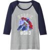 imageTransformers Fathers Day Optimus Prime Heroic Dad Vintage Raglan Baseball TeeNavy BlueAthletic Heather