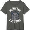 imageTransformers Halloween This is My Grimlock Costume TShirtAsphalt Grey