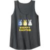 imageTransformers Hoppy Easter Group Bunny Line Up Tank TopDark Heather Grey