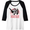 imageTransformers Optimus Prime Retro Kanji Sunset Portrait Raglan Baseball TeeBlackWhite