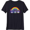 imageTransformers Pride Rainbow Faces Premium TriBlend TShirtNavy Blue