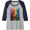 imageTransformers Pride Rainbow Optimus Prime We are One Raglan Baseball TeeNavy BlueAthletic Heather