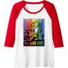 imageTransformers Pride Rainbow Optimus Prime We are One Raglan Baseball TeeRedWhite