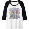 imageTransformers Retro Distressed Kanji Autobots Group Poster Raglan Baseball TeeBlackWhite