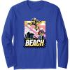 imageTransformers Bumblebee Surfing Lifes A Beach Portrait Long Sleeve TShirtRoyal Blue