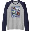 imageTransformers Decepticons Cut Up Panels Raglan Baseball TeeNavy BlueAthletic Heather