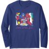 imageTransformers Optimus Prime Retro Fine Art Cubist Portrait Long Sleeve TShirtNavy Blue