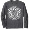 imageTransformers Optimus Prime Vintage Rock Lightning Logo Long Sleeve TShirtDark Heather Grey