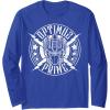 imageTransformers Optimus Prime Vintage Rock Lightning Logo Long Sleeve TShirtRoyal Blue