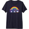imageTransformers Pride Rainbow Faces Premium TriBlend TShirtNavy Blue