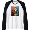 imageTransformers Pride Rainbow Optimus Prime We are One Raglan Baseball TeeBlackWhite