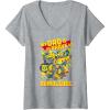 imageWomens Transformers Fathers Day Bumblebee My Dad is Brave VNeck TShirtHeather Grey