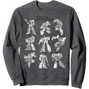imageTransformers Autobots Textbook Sketches Stack SweatshirtDark Heather Grey