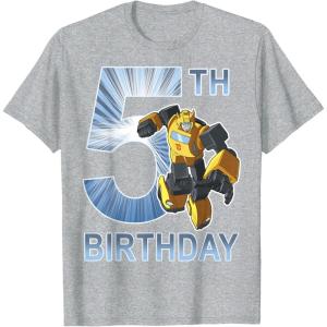 imageTransformers Bumblebee 5th Birthday Vintage TShirt SmallHeather Grey