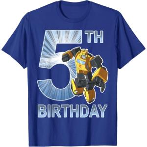 imageTransformers Bumblebee 5th Birthday Vintage TShirt SmallRoyal Blue