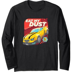 imageTransformers Bumblebee Eat My Dust 84 Portrait Long Sleeve TShirtBlack