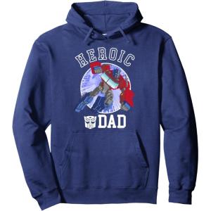 imageTransformers Fathers Day Optimus Prime Heroic Dad Vintage Pullover HoodieNavy Blue