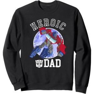 imageTransformers Fathers Day Optimus Prime Heroic Dad Vintage SweatshirtBlack