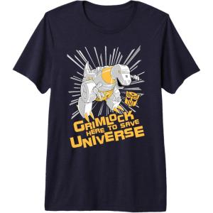 imageTransformers Grimlock Here To Save Universe Retro Vintage Premium Triblend TShirtNavy Blue