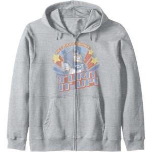 imageTransformers Hey Soundwave Turn It Up Classic Retro Logo Zip HoodieHeather Grey