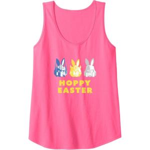 imageTransformers Hoppy Easter Group Bunny Line Up Tank TopNeon Pink