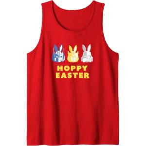 imageTransformers Hoppy Easter Group Bunny Line Up Tank TopRed