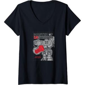 imageTransformers Megatron Master Of Destruction Color Pop VNeck TShirtBlack
