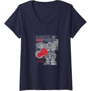 imageTransformers Megatron Master Of Destruction Color Pop VNeck TShirtNavy Blue