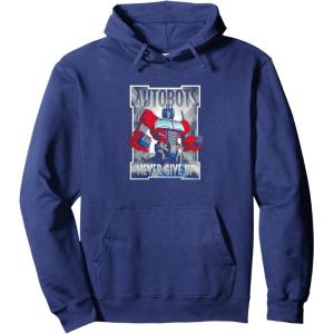 imageTransformers Optimus Prime Autobots Never Give Up Pullover HoodieNavy Blue