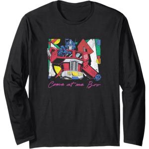 imageTransformers Optimus Prime Retro Fine Art Cubist Portrait Long Sleeve TShirtBlack