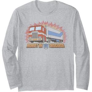 imageTransformers Optimus Prime Robot In Disguise Long Sleeve TShirtHeather Grey