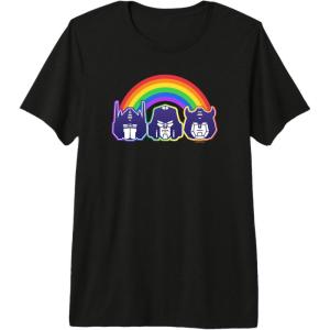 imageTransformers Pride Rainbow Faces Premium TriBlend TShirtBlack