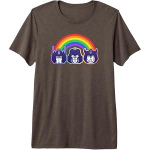 imageTransformers Pride Rainbow Faces Premium TriBlend TShirtBrown