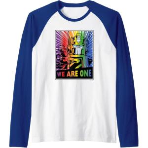 imageTransformers Pride Rainbow Optimus Prime We are One Raglan Baseball TeeRoyal BlueWhite