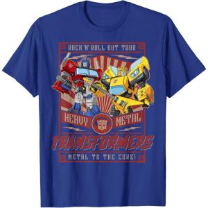 imageTransformers Rock N Roll Out Tour Heavy Metal Poster TShirtRoyal Blue