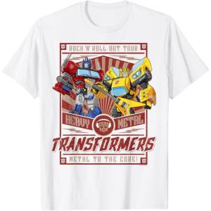 imageTransformers Rock N Roll Out Tour Heavy Metal Poster TShirtWhite