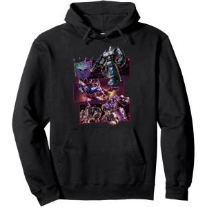 imageTransformers War For Cybertron Decepticon Panels Pullover HoodieBlack