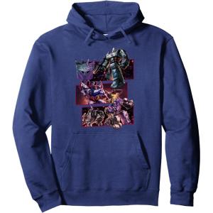 imageTransformers War For Cybertron Decepticon Panels Pullover HoodieNavy Blue
