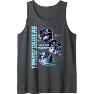 imageTransformers War For Cybertron Hexagon Portraits Tank TopDark Heather Grey