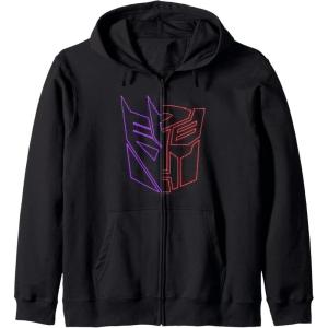 imageTransformers War For Cybertron Holographic Split Logo Zip HoodieBlack