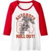 imageTransformers Autobots Roll Out 84 Vintage Collegiate Raglan Baseball TeeRedWhite