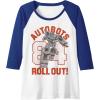imageTransformers Autobots Roll Out 84 Vintage Collegiate Raglan Baseball TeeRoyal BlueWhite