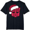 imageTransformers Christmas Autobots Santa Hat Logo TShirtBlack