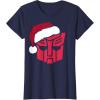 imageTransformers Christmas Autobots Santa Hat Logo TShirtNavy Blue