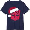 imageTransformers Christmas Autobots Santa Hat Logo TShirtNavy Blue