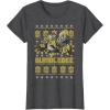 imageTransformers Christmas Bumblebee Ugly Sweater TShirtDark Heather Grey