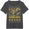 imageTransformers Christmas Bumblebee Ugly Sweater TShirtDark Heather Grey