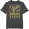 imageTransformers Christmas Bumblebee Ugly Sweater TShirtDark Heather Grey