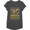 imageTransformers Christmas Bumblebee Ugly Sweater TShirtDark Heather Grey